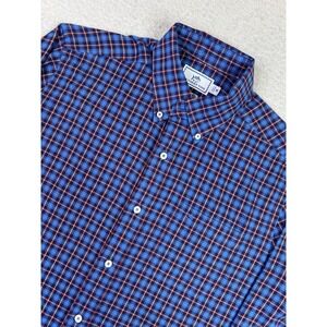 Southern Tide Shirt Mens Medium Blue Plaid Long Sleeve Classic Button Down